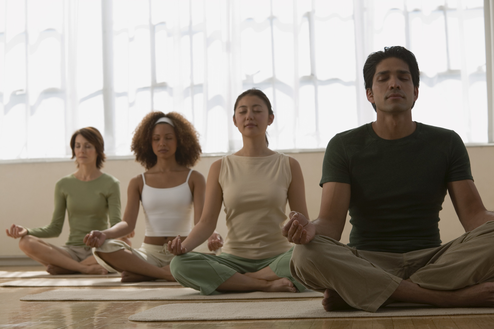 Group of people meditating